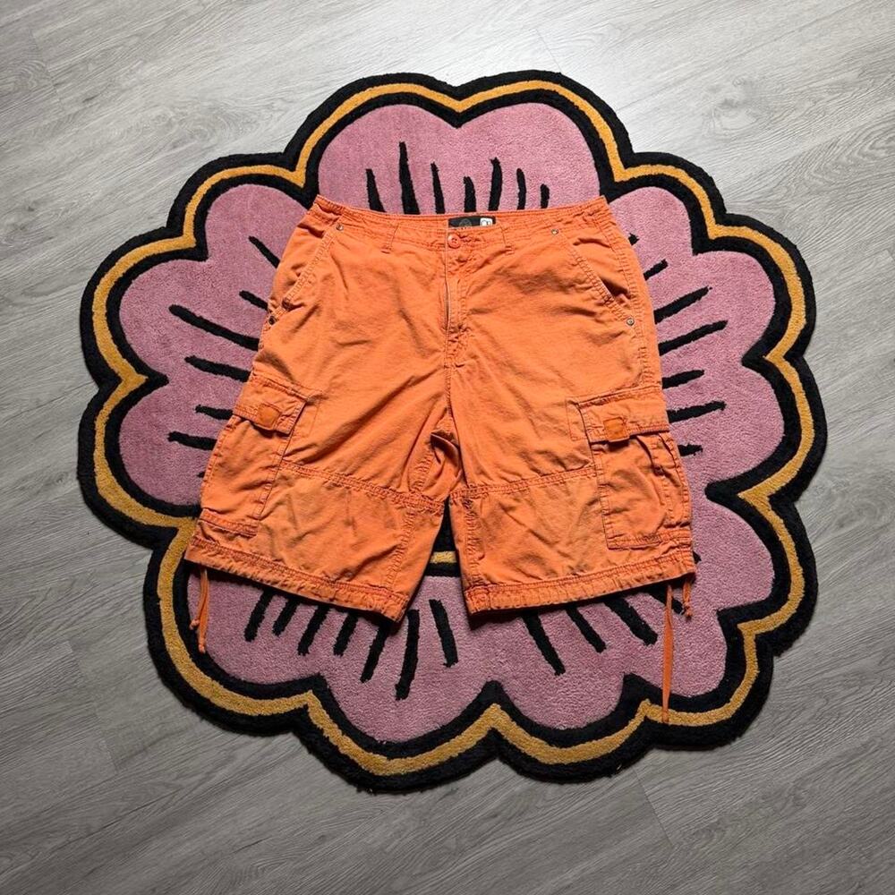 Vintage Y2K Ocean Pacific Loose Fit Cargo Shorts Size 32 Orange